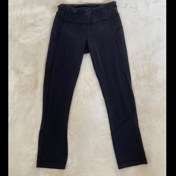 Lululemon Pace Rival Crop 22” Black Size 4 - Picture 3 of 7